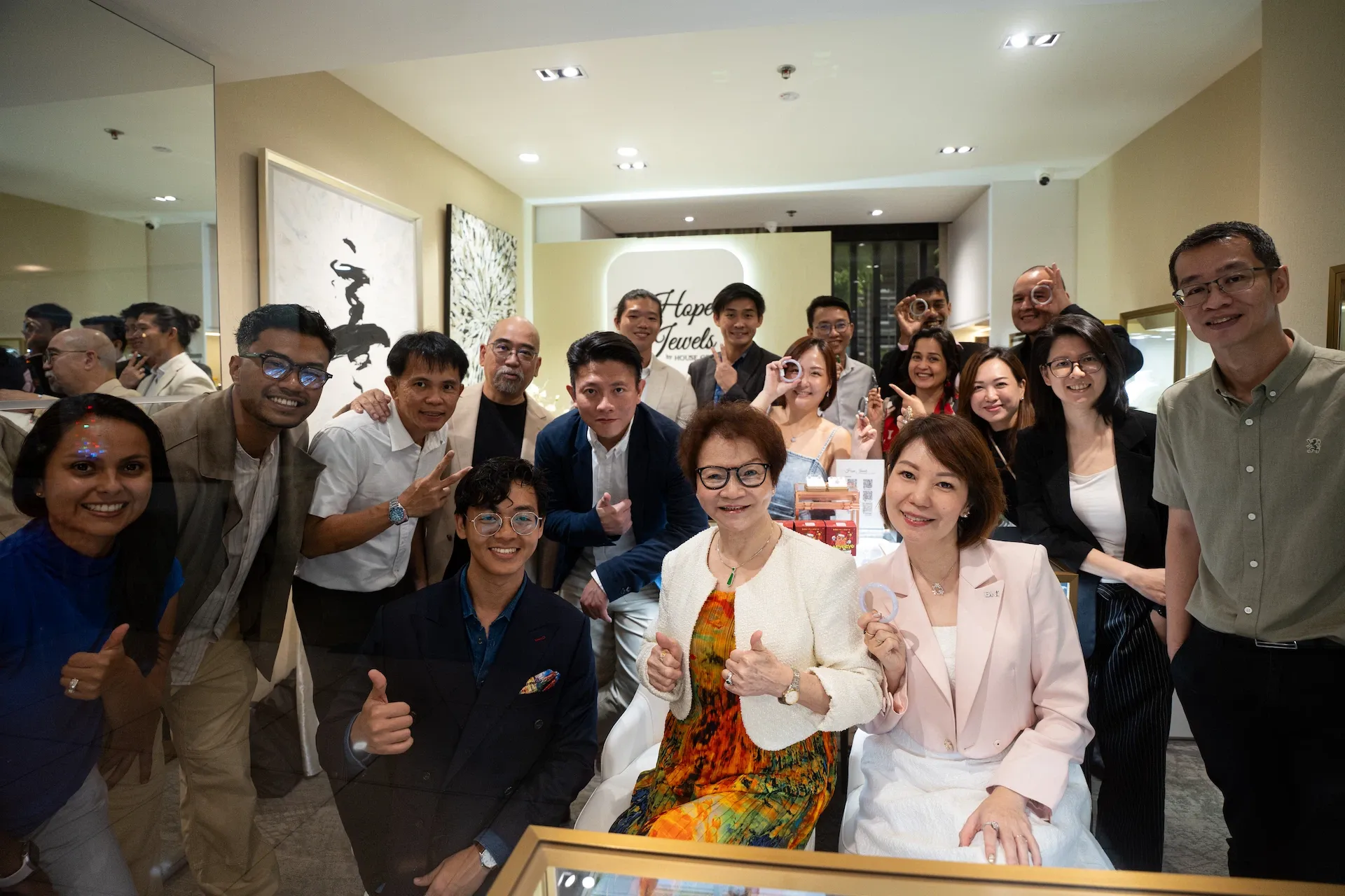 Hope Jewels team and guests at a store event